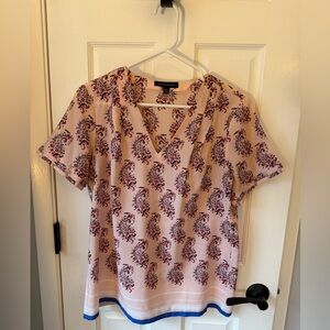 Banana Republic Pink Paisley Blouse